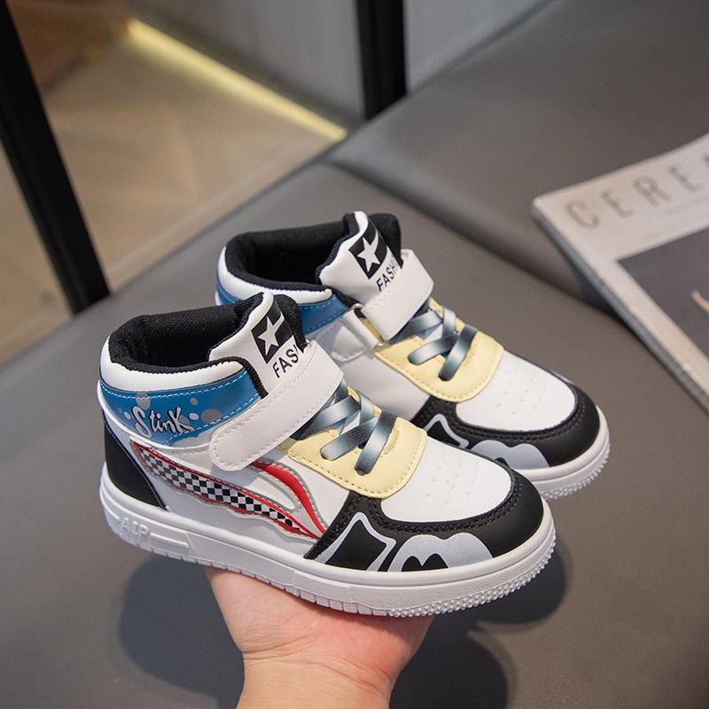 Product Introduction of New Brand Kids Shoes for Boys and Girls Fashion Casual Rubber Sneakers for 3-10years Children With Box(Size 26-37) 29
