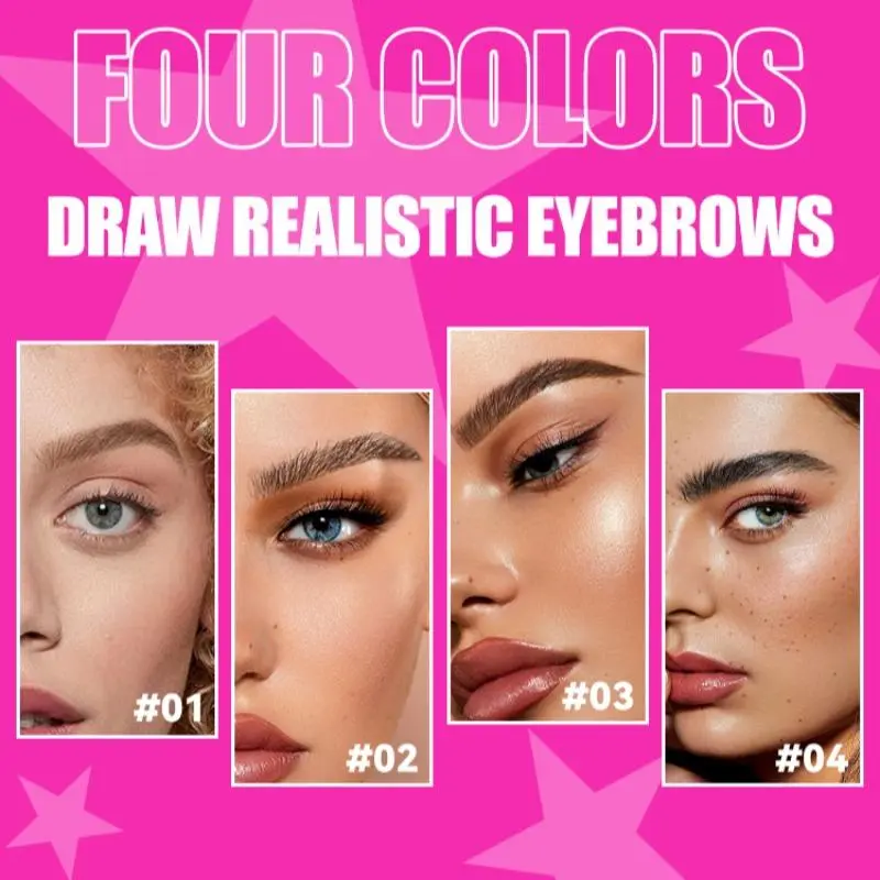 Double-ended Eyebrow Pencil, 1 Count Waterproof Long Lasting Eyebrow Pencil, Brow Styling Brush, Eye Brow Makeup Tool for Women, Cosmetic 4