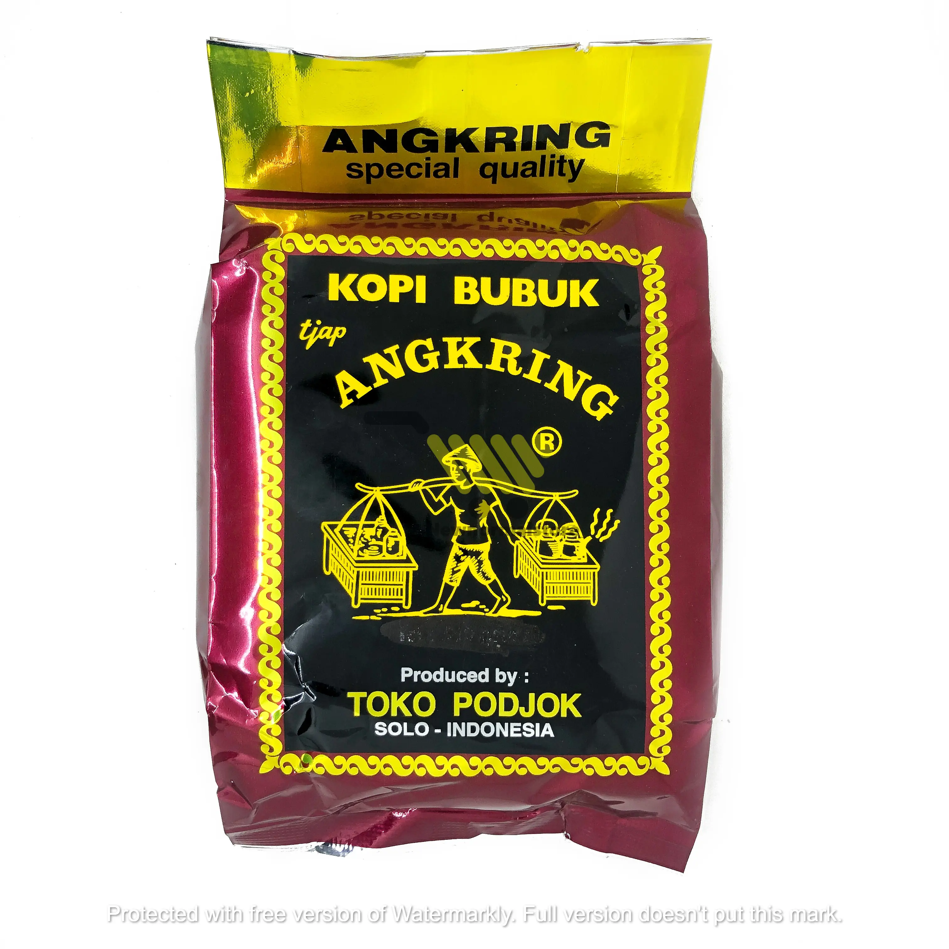 Kopi Angkring Khas Solo 400 Gram / Kopi Bubuk Hitam Toko Podjok / Kopi Tubruk Pasar Gede