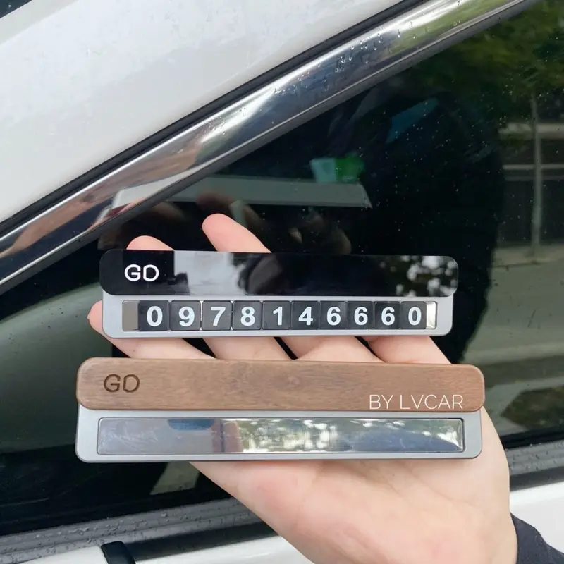 Bảng số GO cao cấp chất liệu kim loại nguyên khối, bảng số đỗ xe có nắp trượt nam châm (HÀNG CÓ SẴN) 2