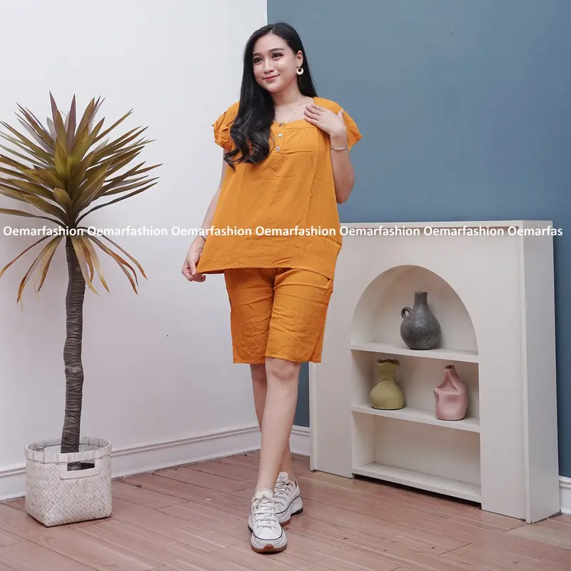 Paket Bundling 100 Rb dapat 3 Pcs Setelan Celana Pendek Busui Bahan Rayon Wanita Baju 4