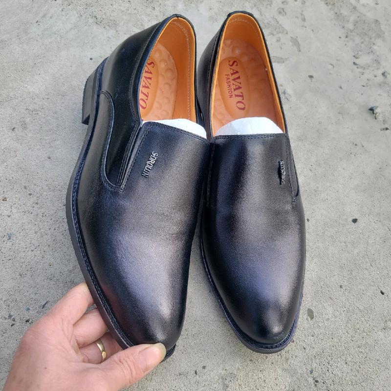 Giày công sở lười nam tăng cao 6cm đế cao su NP 09 Nam Nhung Mũi nhọn Shoes