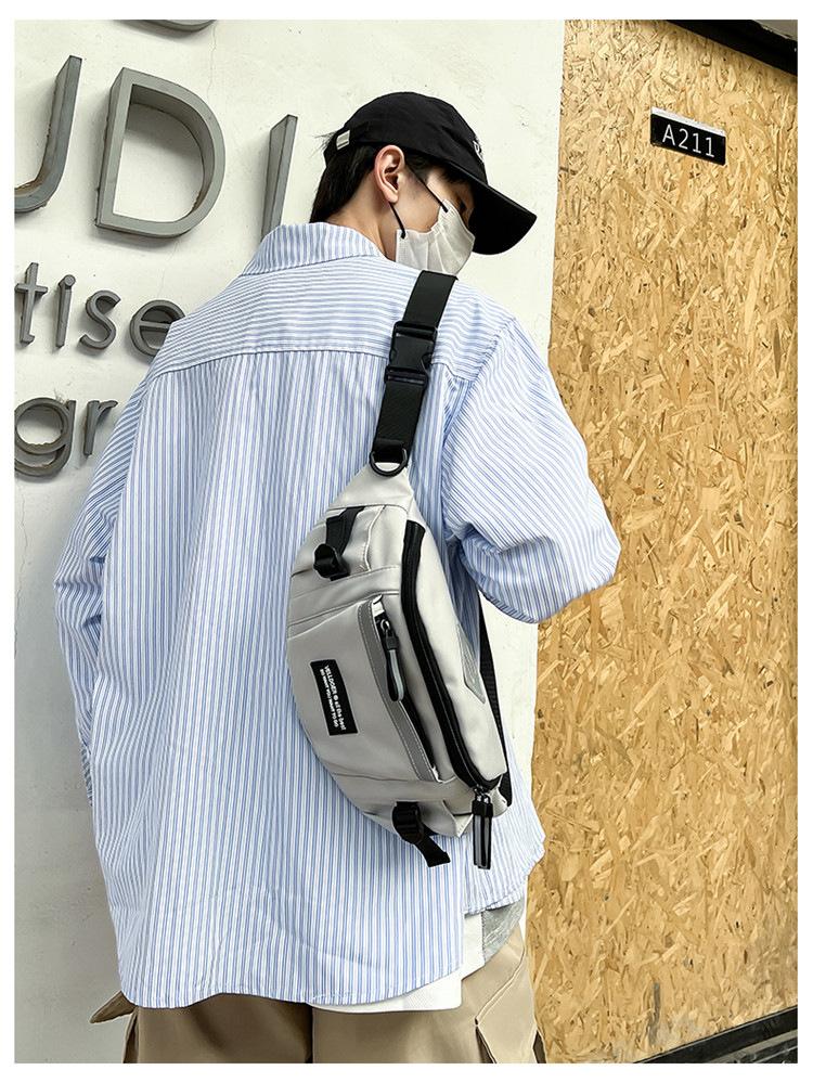 Product Introduction of New Japanese Ins Chest Bag Harajuku Large-Capacity Crossbody Bag Men's Fashion Brand Multi-Functional Travel Sports Small Bag All-Match Waist Bag 15