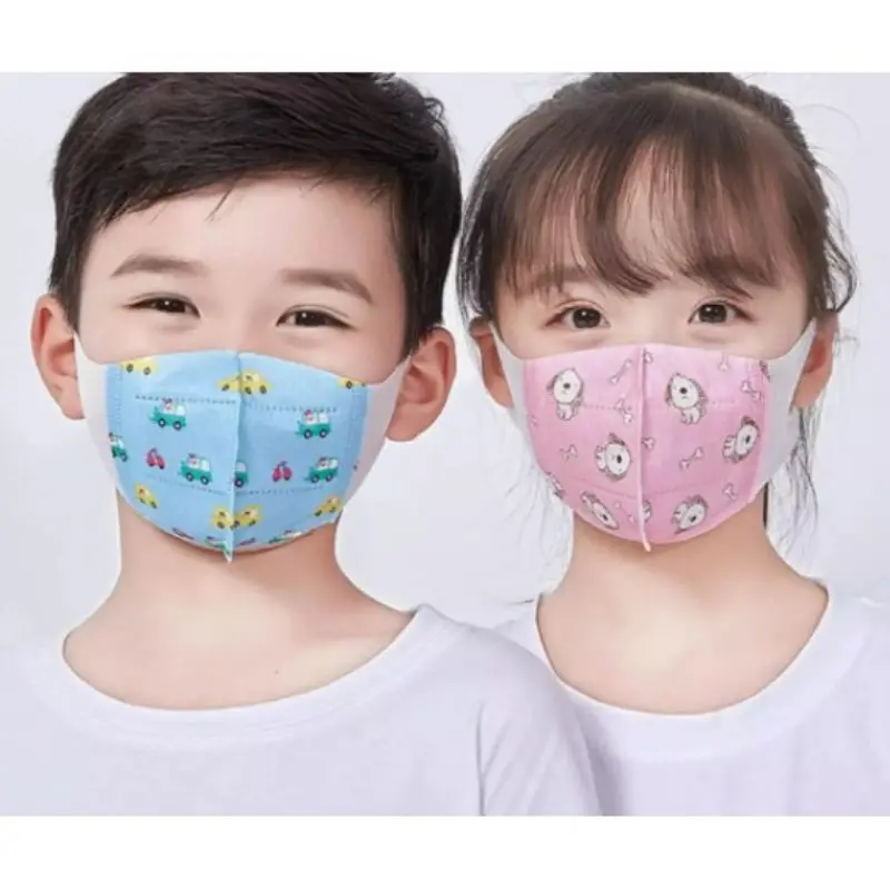 Masker duckbill Alkindo anak 4ply emboss 1 box isi 50 pcs motif karakter disposable tebal 1