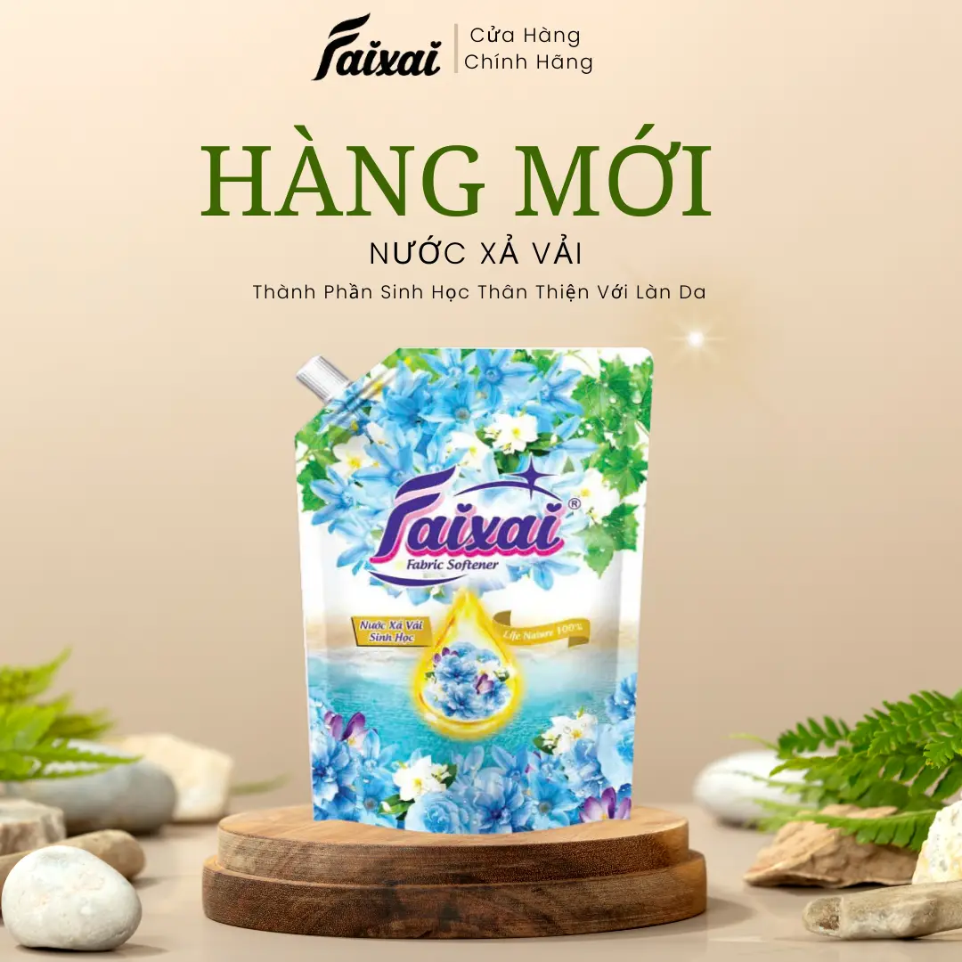 [Hàng mới về] Nước Xả Vải Sinh Học Faixai 1.6L – Mềm Mại Tự Nhiên, Hương Thơm Dài Lâu
