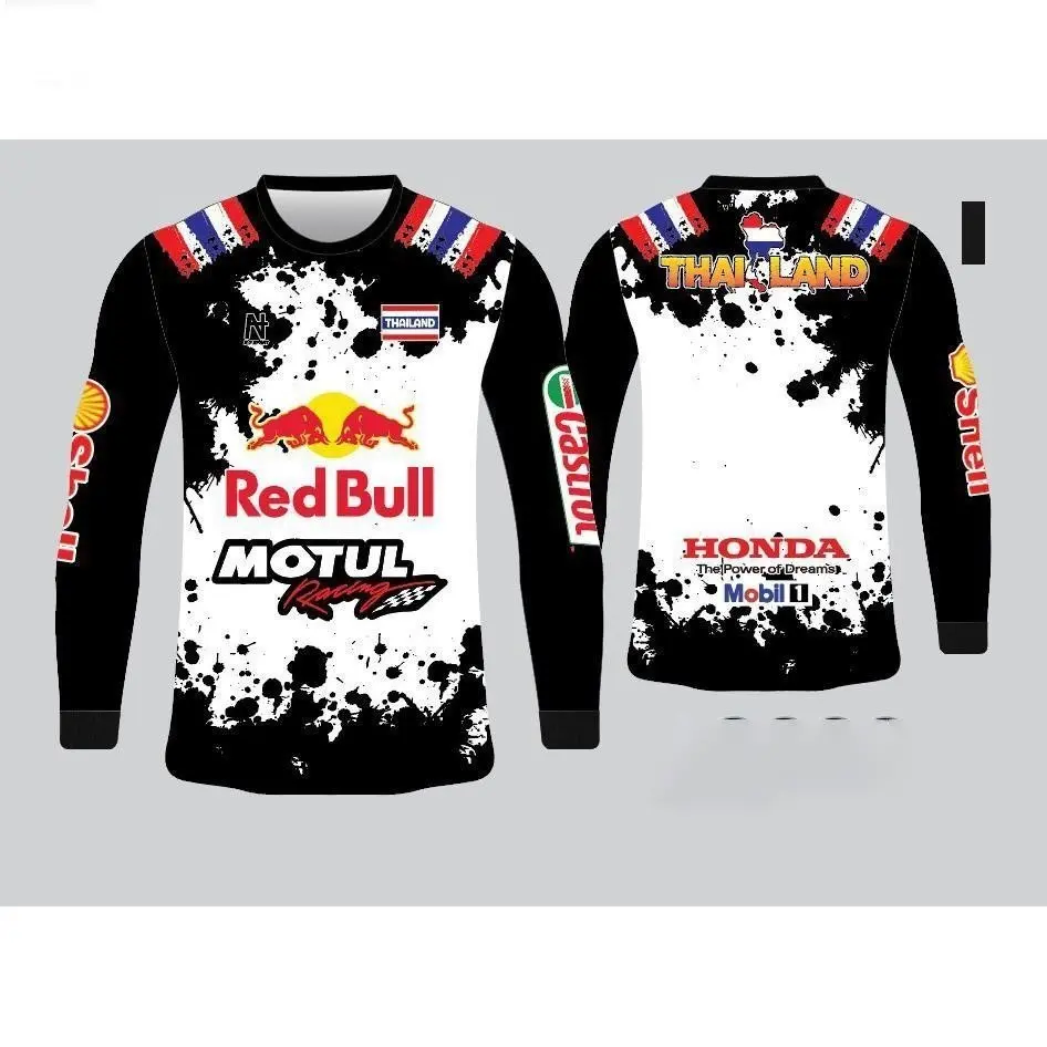 Jersey T shirt Baju Thailand fantastic long sleepved Redbull Motul rider Baju motor T shirt motor cycling Yamaha