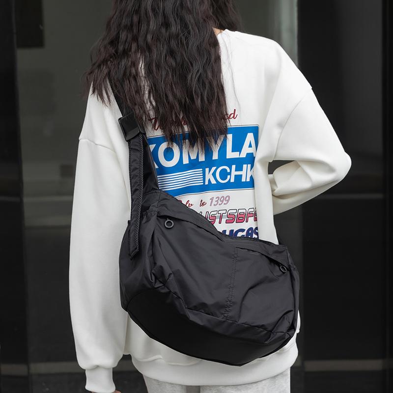 Túi Bánh Bao Nylon, Không Thấm Nước, Dành Cho Nam Và Nữ, túi Messenger Cùng Phong Cách, Phong Cách Thể Thao Đơn Giản, Dung Lượng Lớn, Túi Tote Đeo Vai Thường Ngày