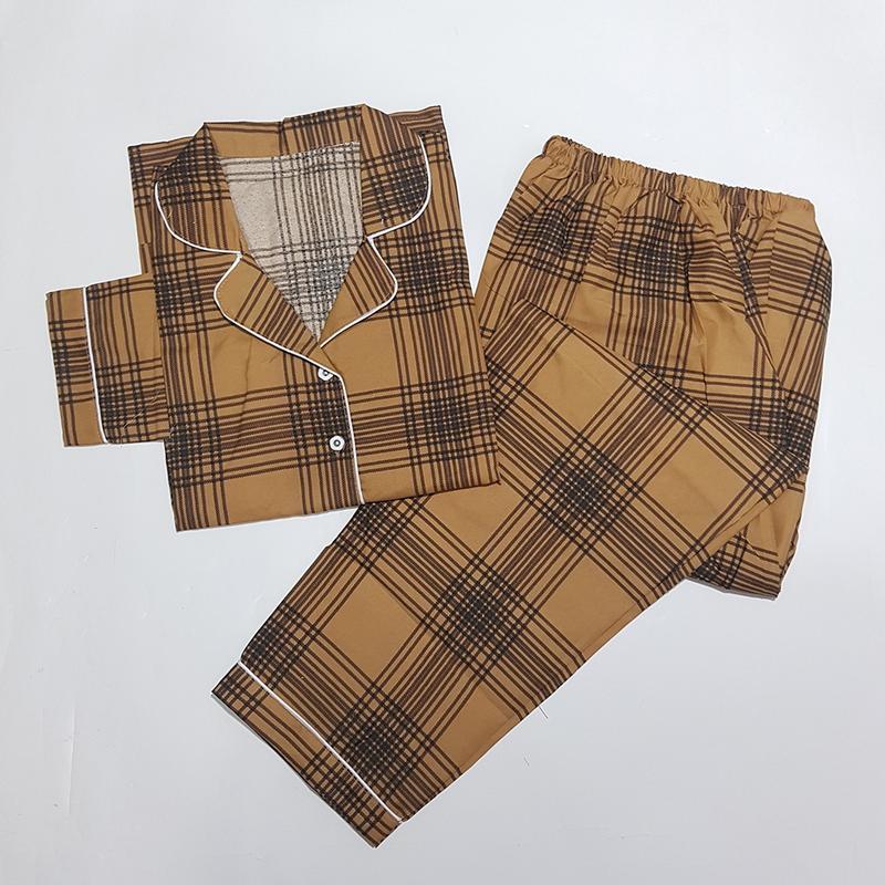 Piyama Lengan Panjang Celana Panjang Katun Mikro Motif - All Size 1