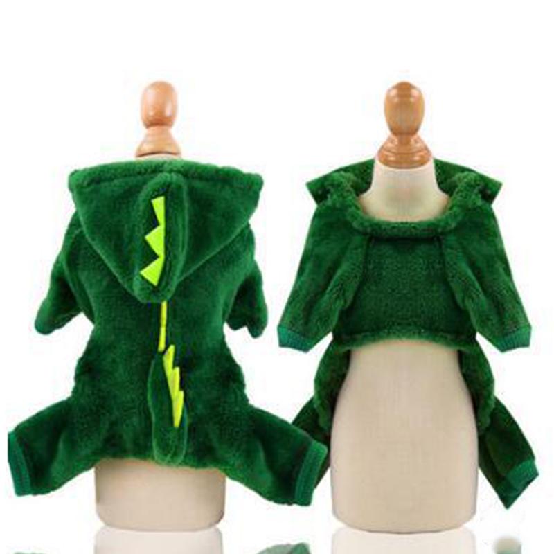 Product Introduction of Pet Dog Clothes Small and Medium-Sized Dogs with Velvet Dinosaur Pet Cat Clothes 26