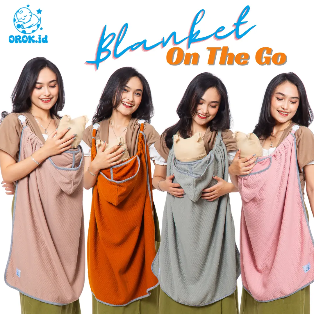 OROK.id Blanket On The Go Selimut Bayi Apron Penutup Menyusui Nursing Cover 3in1 Diamond Knit