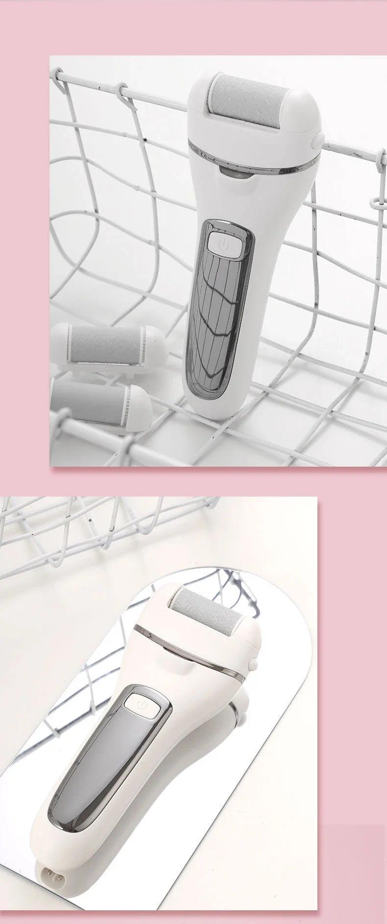 Product Introduction of Electric Foot File Callus Remover Professional Foot Grinder Pedicure Machine Tools Rechargeable Heel Cracked Dead Skin Scrubber 18