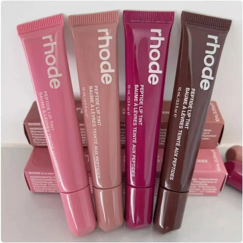 Rhode skin hormone lip tint treatment/HALEY'S Gloss Lipgloss Highest version, exclusive Long-Lasting Waterproof Blush Stick Fluffy Matte Lipstick Cosmetic Mirror Water rhode  peptide