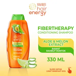 Makarizo Hair Energy Fibertherapy Conditioning Shampoo Aloe & Melon 330 mL / Conditioner Sampo / Haircare / Perawatan