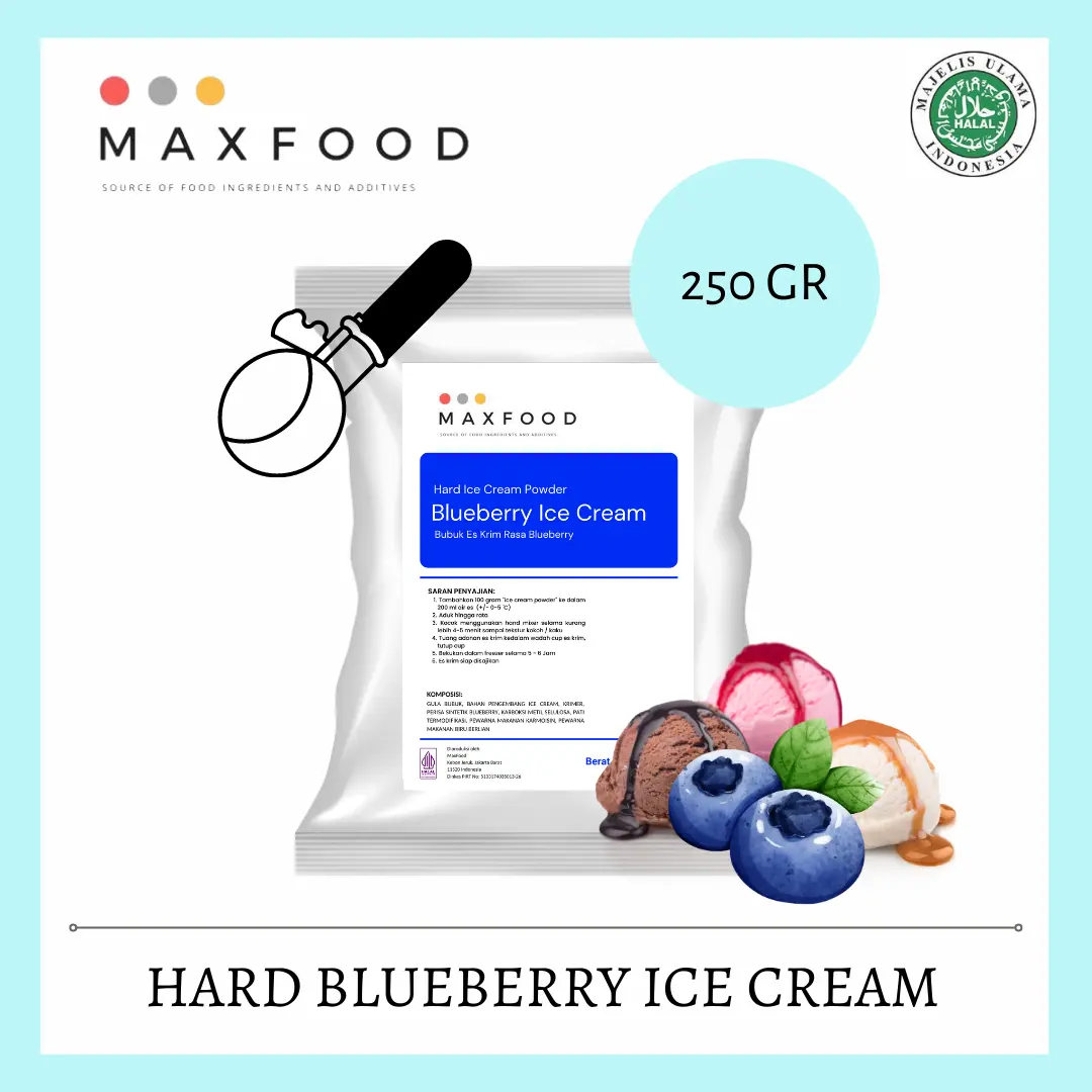 Bubuk Es Krim Rasa Blueberry 250 GR / Hard Blueberry Ice Cream 250 GR