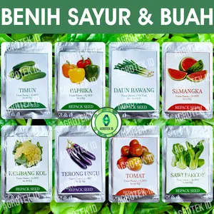 Benih Bibit Biji Sayuran dan Buah Isi Ratusan Berkualitas Tomat Cabai Bawang