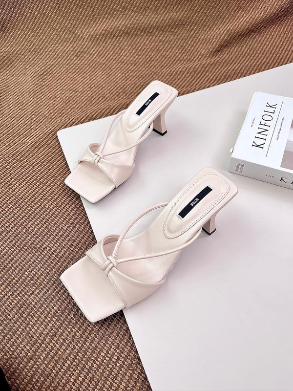 MYSS - Giày guốc nữ quai ngang thắt nơ 6cm cao cấp - SU214 Shoes DéP 9