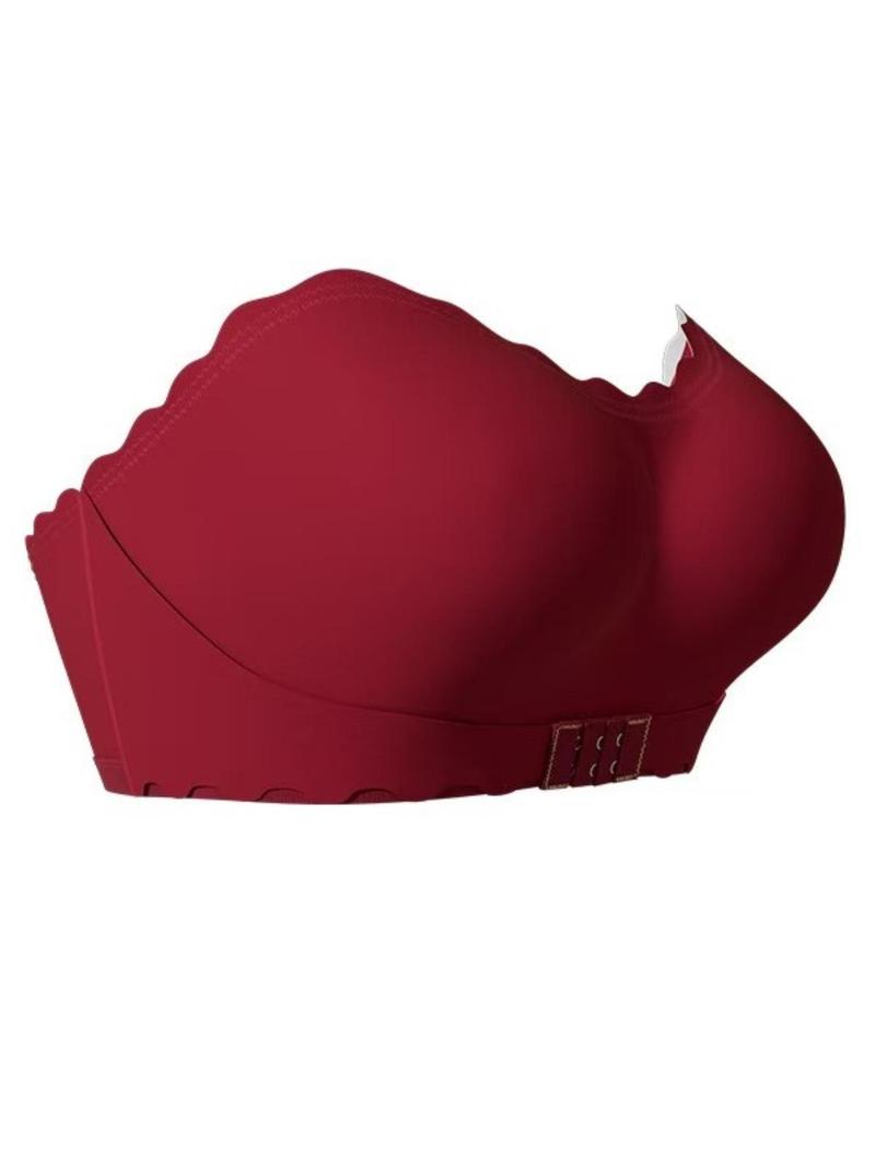 Product Introduction of Women's Solid Wireless Push Up Strapless  Bra, Soft Comfortable Breathable Backless Bra, Women's Lingerie for All Seasons 8