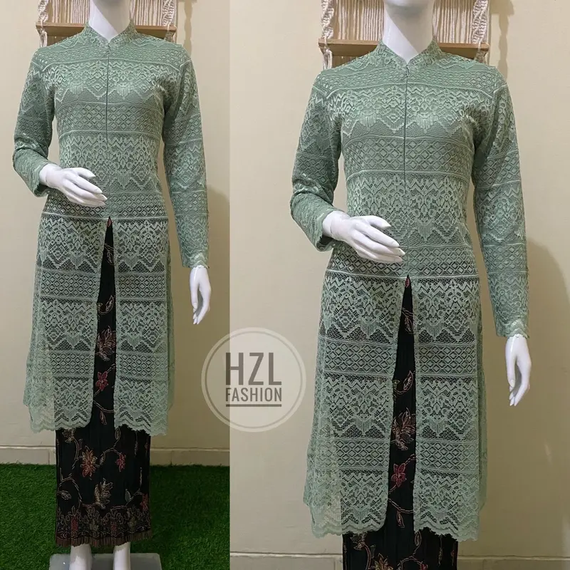 Kebaya Brokat Tunik Belah Depan | Kebaya Modern Busui 4