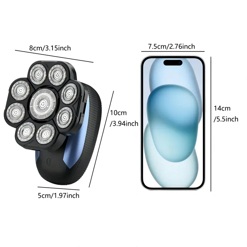 6 in 1 Electric Shaver, 1 Box Rechargeable Rotary Shaver with Accessories, Wet and Dry Use Shaving Machine for Men 1