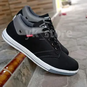 Sepatu motif suede pria wanita Casual Shoes Sneakers Karet kode B1