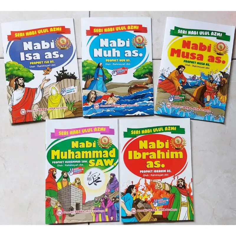 Paket isi 5 Buku Anak Kisah Nabi Seri Nabi Ulul Azmi Bilingual Serba Jaya Books