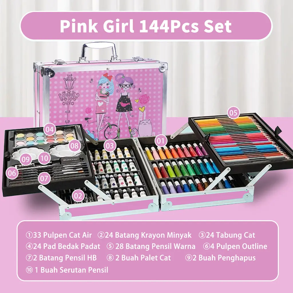Pink Girl-144PCS