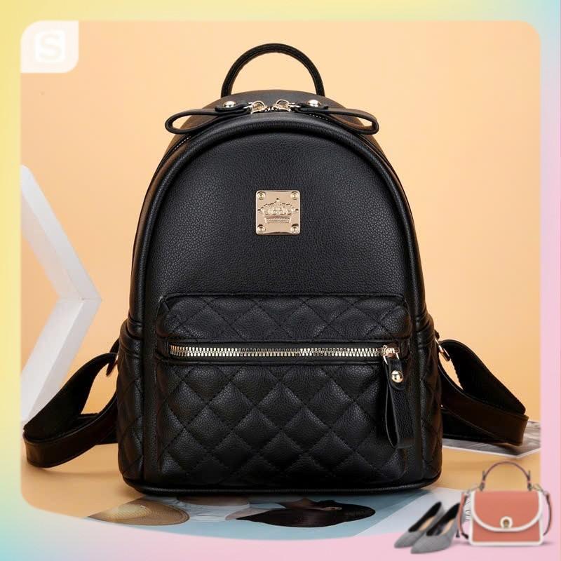 Balo đi chơi ba lô mini nữ nhỏ chần mác kèm ngăn phụ S558