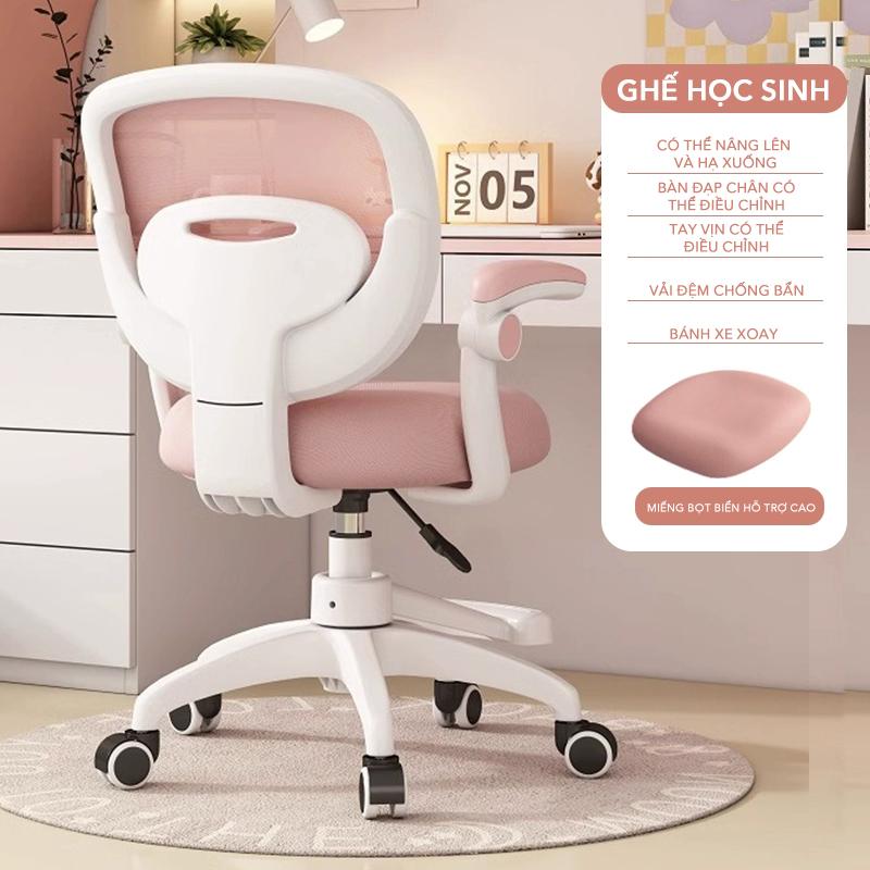 Ghế học sinh cao cấp KOME Tựa lưng thoáng khí Điều chỉnh nâng hạ linh hoạt bé từ 3-15 tuổi.