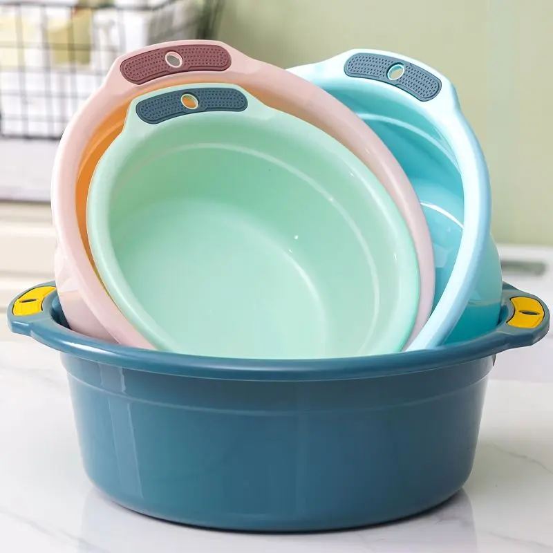 Chậu Giặt, Làm Sâu Và Dày, Chậu Gia Dụng, Có Kích Thước Lớn Và Nhỏ Thích Hợp Cho Gia Đình, Em Bé Và Sinh Viên, Có Thể Được Sử Dụng Làm Chậu Giặt Trong Ký Túc Xá, Chậu Rửa Rau Củ, Chậu Nhựa, Năm 2024