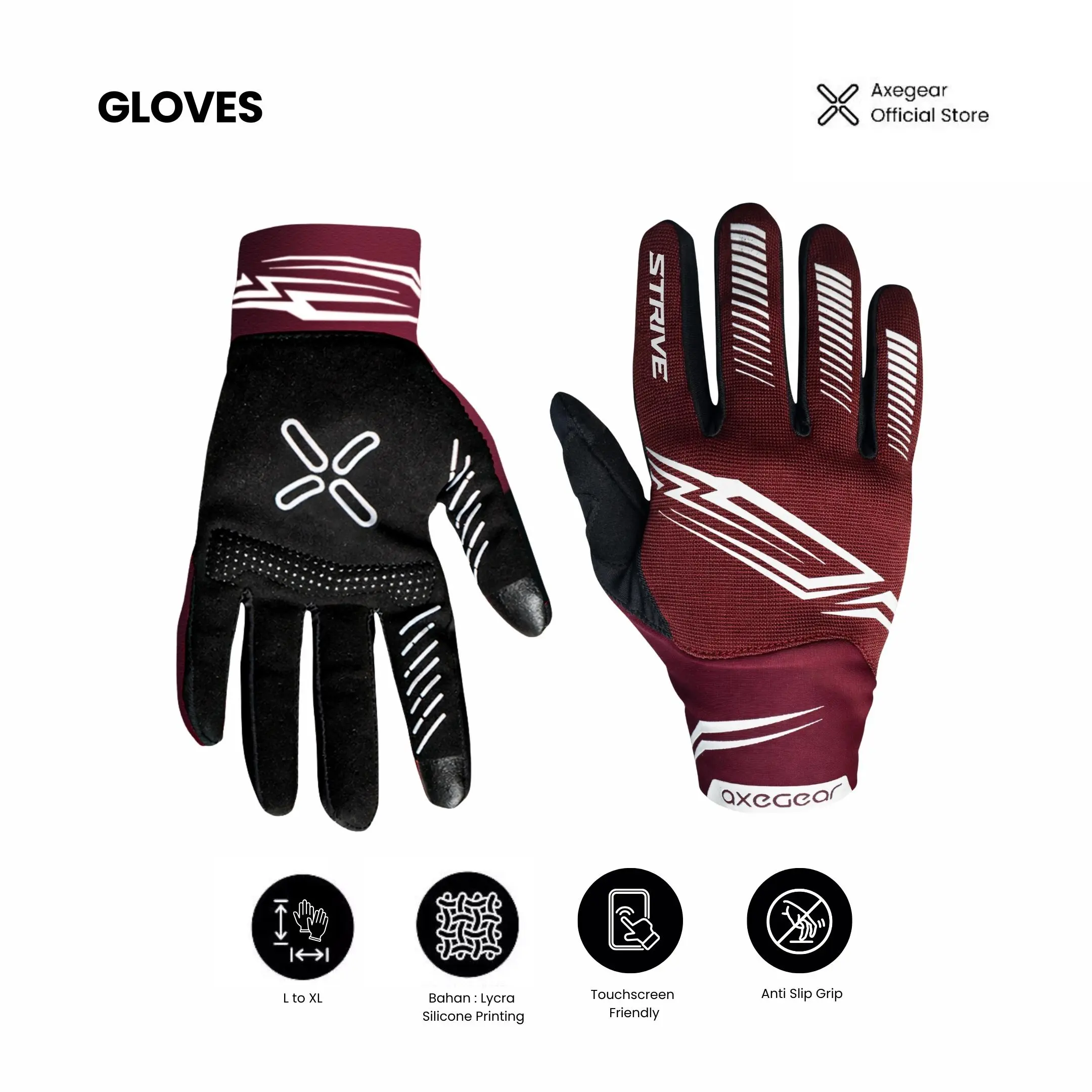Sarung Tangan - Gloves Strive Axegear for Trail MTB