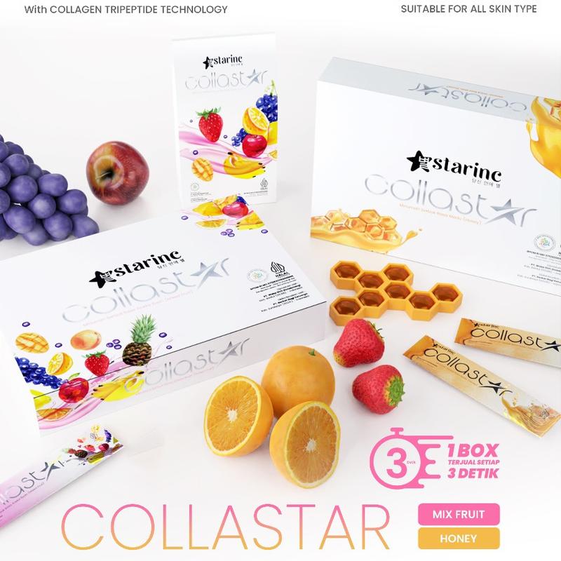 StarInc Collastar Powder Drink, Serbuk Collagen untuk Kulit, Rambut, Sendi, dan Jantung Sehat - BPOM Halal rekomendasi  collagen 2