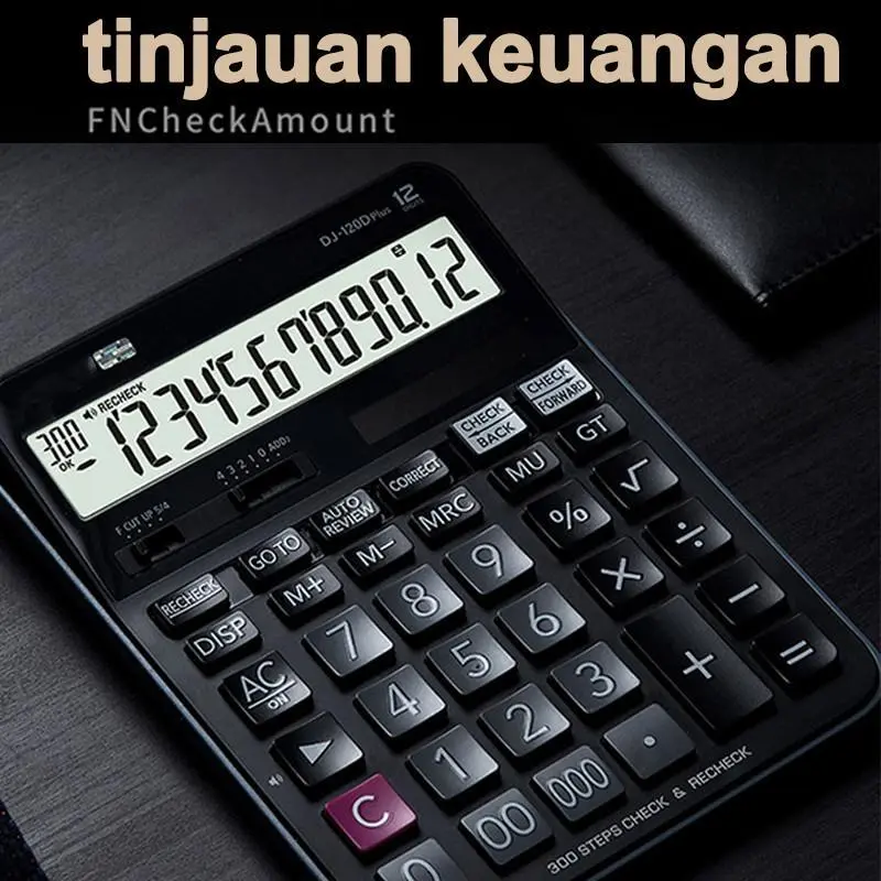 MJ-120D PLUS KALKULATOR CEK ULANG Extra Large display CHECK CORRECT CALCULATOR