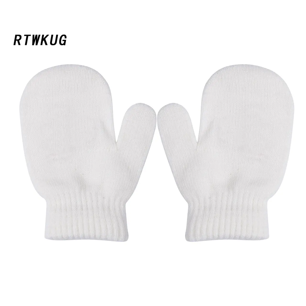 Baby Thick Mittens Knitted Tightly Monochrome Soft and Breathable Gloves