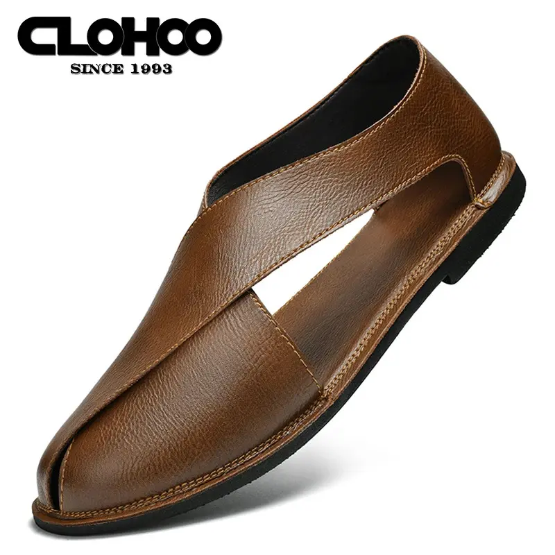 Giày Nam, Thủ Công, Thoải Mái, Đế Mềm, Bề Mặt Mềm, Dép Nam, Thường Ngày, Dễ Phối Đồ, CLOHOO Shoes Shoes 0