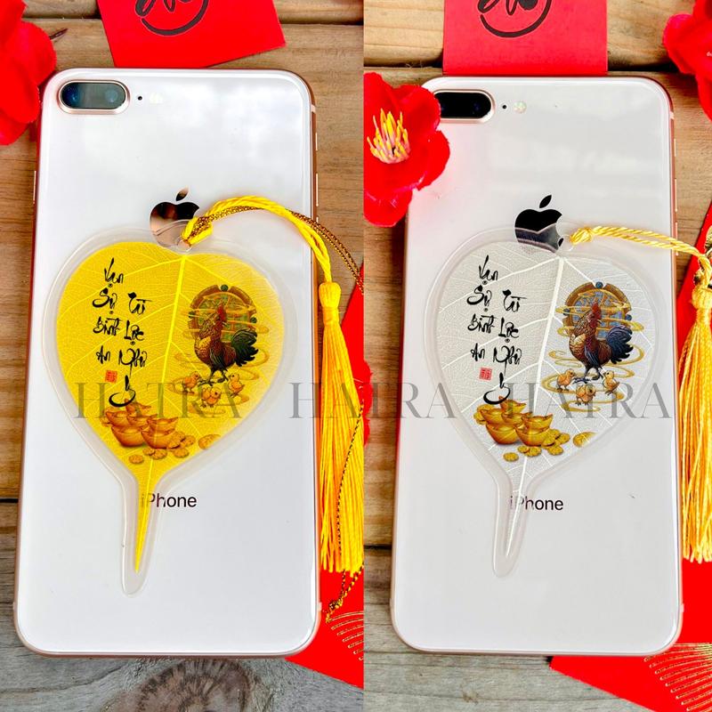 [Tặng Bao Lì Xì Lộc] Lá Bồ Đề 12 Con Giáp Quà Tặng Ý Nghĩa Cho Bạn Bè Người Thân - Để Ốp DT - Hàng Loại 1