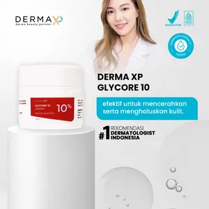 Derma XP Glycore 10 Cream Glycolic Acid 10% - Krim Moisturizer Pelembab Wajah Menyamarkan Noda Hitam