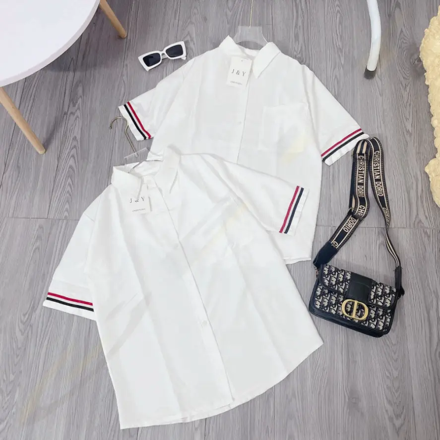 [FREESHIP] Áo sơ mi cổ bẻ viền tay, Chất áo đẹp, thiết kế thời trang phong cách cá tính  -Ellen.store
