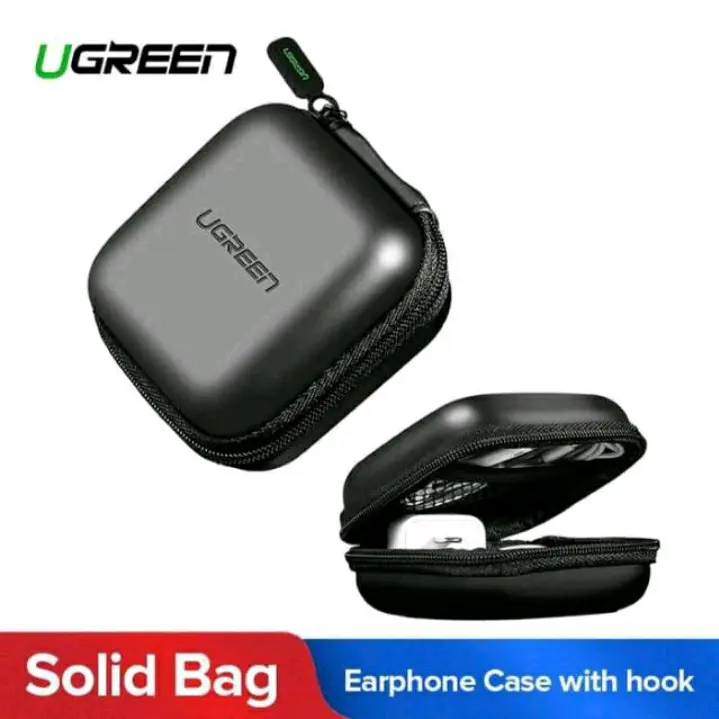 UGREEN Case Earphone Headset Hard Box Bag Travel Tas Penyimpanan Gratis Gantungan Accessories Aksesoris 0