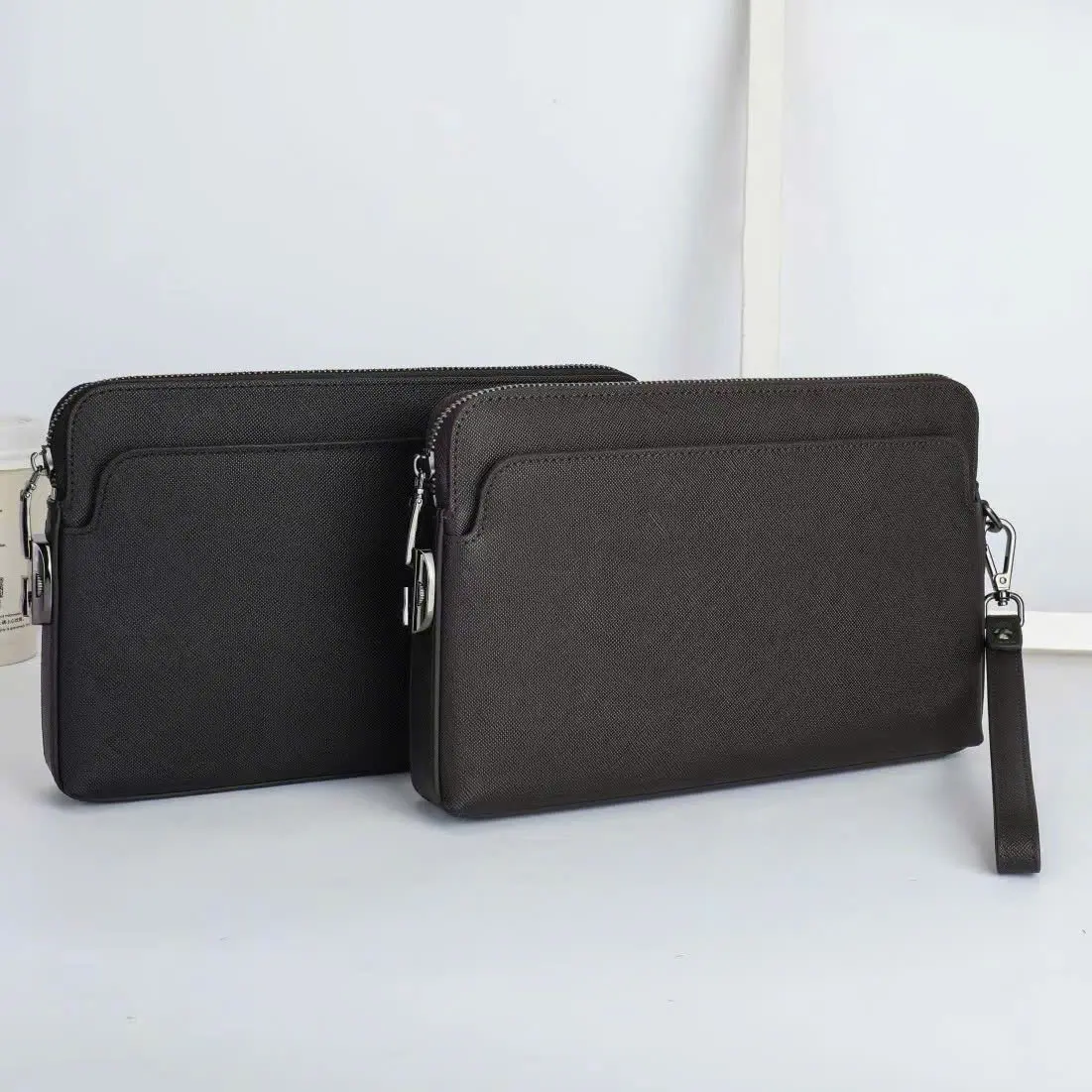 MS09 - Ví Clutch Cầm Tay Kẹp Nách Cao Cấp Da Bò Khóa Số Cho Nam Dáng Hộp Thời Thượng - HHG Store