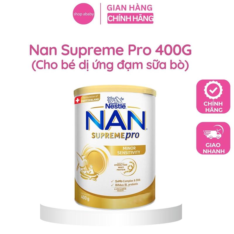 [CHÍNH HÃNG+Mẫu mới 2024] Sữa bột NAN Supreme Pro 400g nhập khẩu từ Đức với 5-HMO & đạm Gentle Optipro