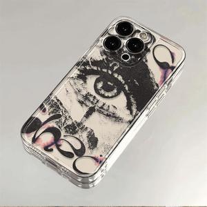 Niche Graffiti Eyes Compatible with iPhone 16 Personalized Phone Case 12 Creative 13 Apple 16 Pro Full Coverage 14 New
