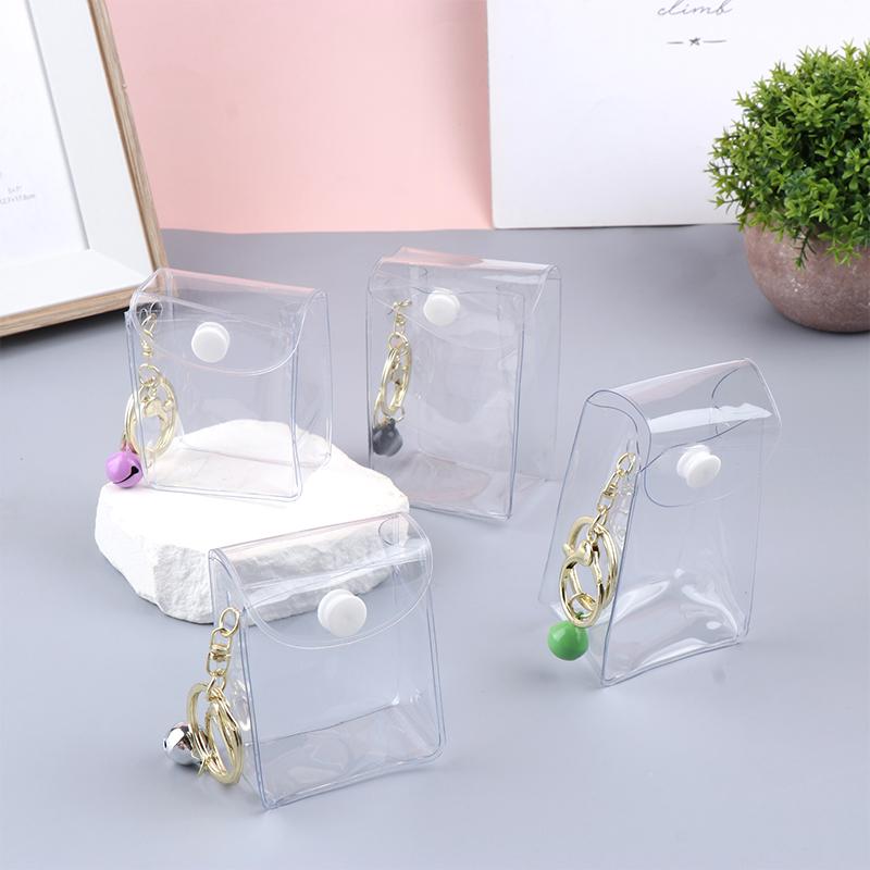Product Introduction of Mini Anime Doll Display Bag Transparent Coin Purse Pendant Square Pouch Organizer Wallet Key Lipstick Earphone Storage Bag 25
