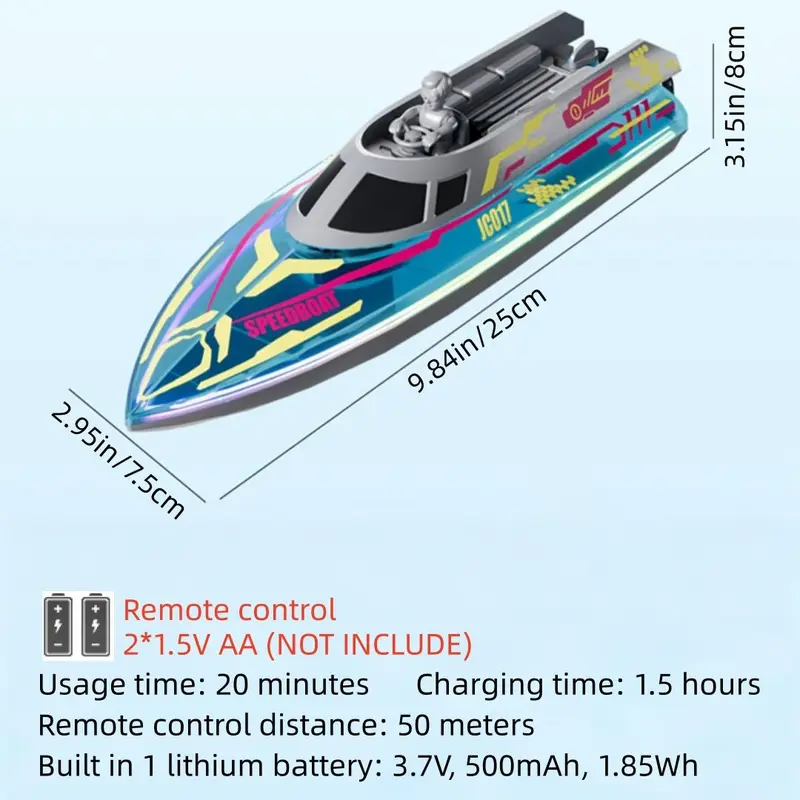 Remote Control Racing Yacht, 2.4G Remote-Controlled Boat with Long-lasting Battery Life, High-speed Racing Boat, Summer Water Toy, Outdoor Toy 1