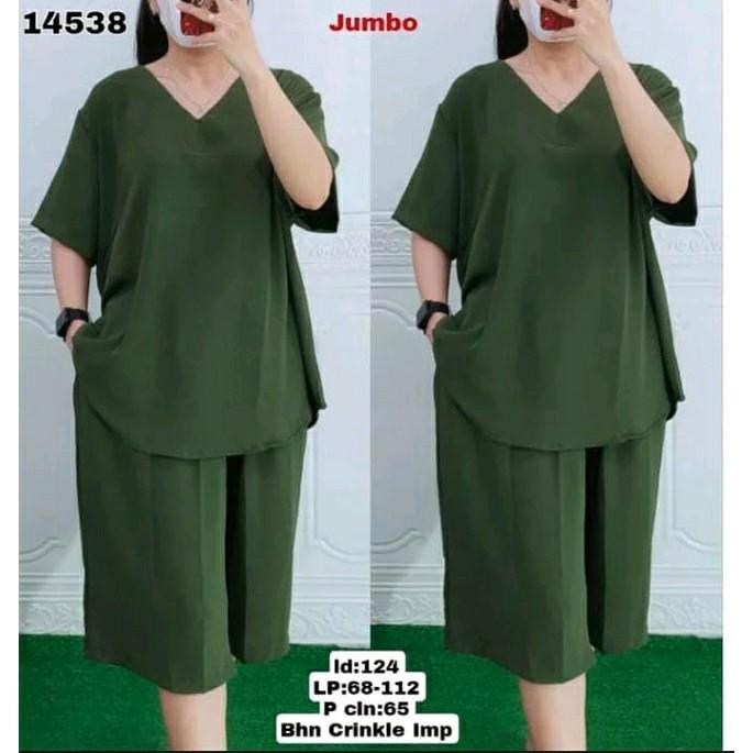 Setelan Andin Murah Terbaru Crinkle Airflow - Bahan Adem dan Tidak Nerawang Wanita Celana Atasan Dewasa 9