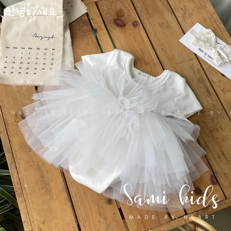 SS48GH Bộ liền thân ballet cho bé gái cotton Hàn mềm mại Len 1
