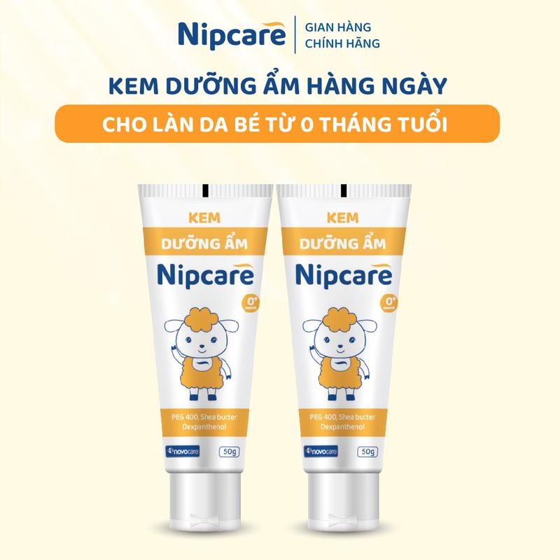 Combo Kem dưỡng ẩm 48h cho bé Nipcare 60g - dùng cho viêm da cơ địa chàm sữa khô da ngăn ngừa kích ứng mẩn ngứa dưỡng ẩm