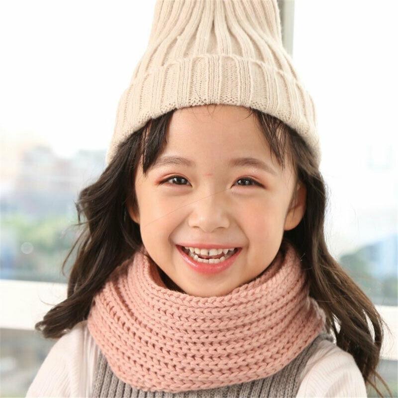 Fashion Outdoor Soft Neck Warmer Kids Scarf Warm Knitted Scarf 2