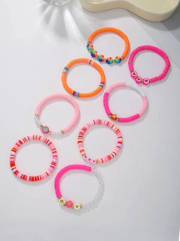 Random Color Cute Beaded Bracelet, Boho Style Colorful Beaded Bracelet, Fashion Accessories for Women & Girls 2