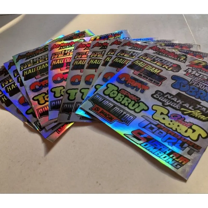 (COD 13 PCS) STIKER HOLOGRAM TOBRUT STICKER RACING STICKER KATA-KATA STICKER TOBRUT VIRAL STICKER VIRAL TERKINI 7