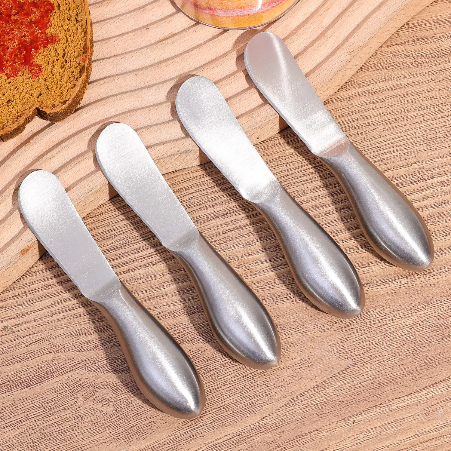 1/2Pcs Multifunctional Butter Knifes Stainless Steel Cheese Cutter Knifes Bread Cream Jam Spreaders Kitchen Cutlery Gadgets